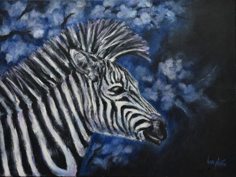 Festive Zebra by Laurie Humble